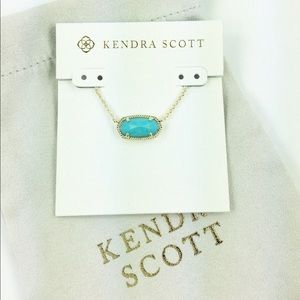 Kendra Scott Elisa teal necklace